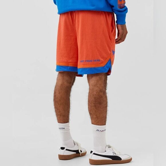 Puma Melo One Stripe Basketball Shorts Orange Blue Dragon Ball Z Men's XL Lined - Picture 5 of 5